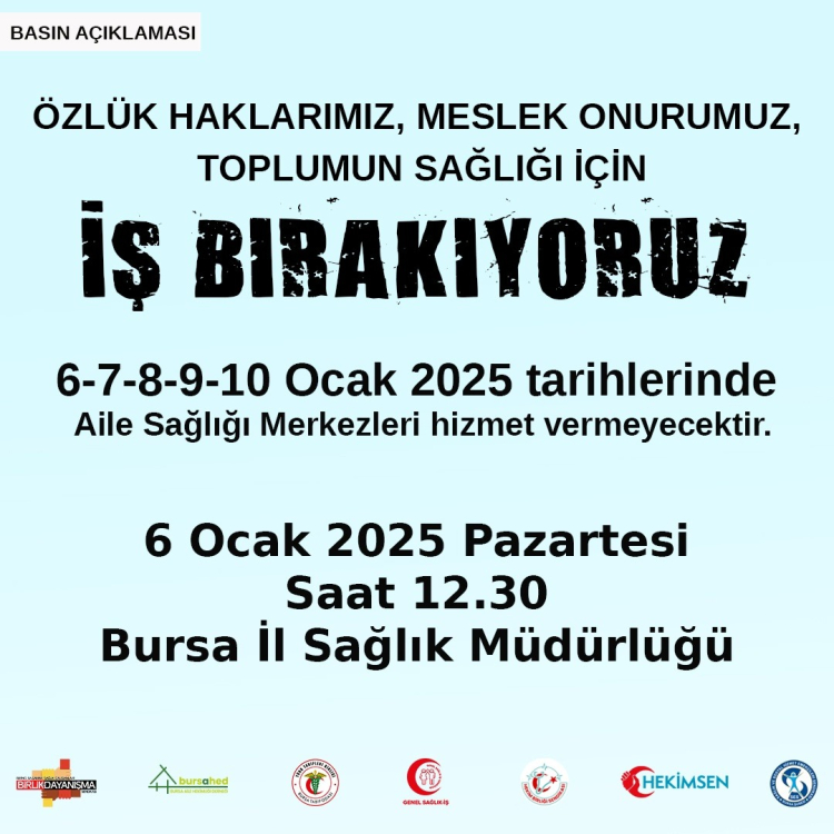 5 gün sürecek Bursa da aile hekimleri tekrar iş bırakıyor Bursa