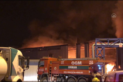 Bursa'da fabrika yangını! Çevre illerden yardım istendi