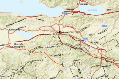 MTA yenileyerek paylaştı! İşte Bursa'nın en kapsamlı fay hattı haritası...