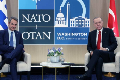 Erdoğan ve Miçotakis, Washington'da bir araya geldi