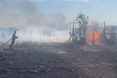 Tekirdağ Kapaklı’da baraka yangını