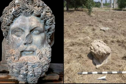 Aphrodisias'ta Zeus'a ait mermer baş bulundu