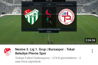 YouTube’da Bursaspor’u yüzbinler izledi