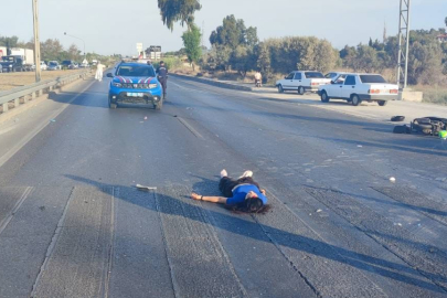 Antalya'da genç kadını metrelerce savuran kaza güvenlik kamerasında