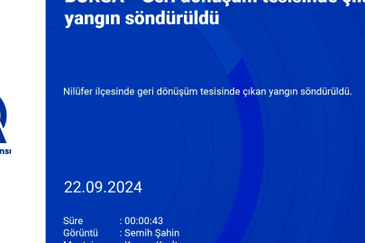 Bursa'da geri dönüşüm tesisinde yangın çıktı!