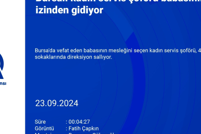 Bursalı kadın servis şoförü babasının izinden gidiyor