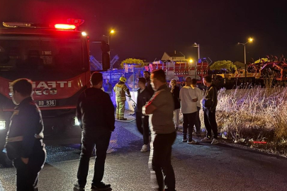 Balıkesir'de duvara çarpan motosiklet alev aldı: 1 ölü, 1 yaralı