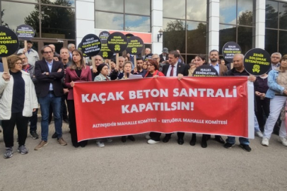 Bursa'da kaçak çimento tesisine karşı eylem! 'Bir çok hastalığa neden oluyor'