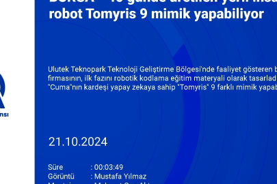 Bursa'da üretilen yerli insansı robot Tomyris 9 mimik yapabiliyor