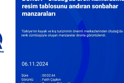 Bursa Uludağ'da resim tablosunu andıran sonbahar manzaraları!