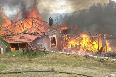 Burdur'da otları yakmak isterken evi yandı: Yaşlı adam yaralandı