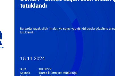 Bursa'da evinde kaçak silah üreten şüpheli tutuklandı