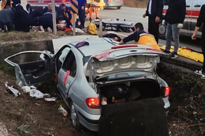 Karabük'te kanala düşen otomobil duvara çarptı: 1 ölü