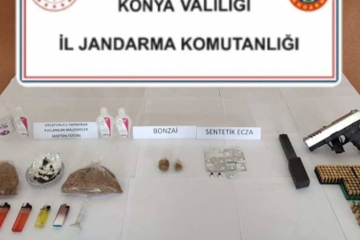 Konya'da jandarmadan uyuşturucu operasyonu