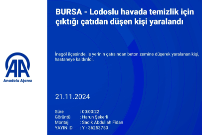 Bursa'da lodoslu havada temizlik için çıktığı çatıdan düştü!