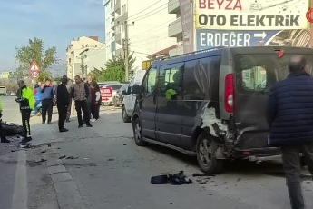 Bursa'da tek teker üzerinde gitmek isterken kaza yaptı