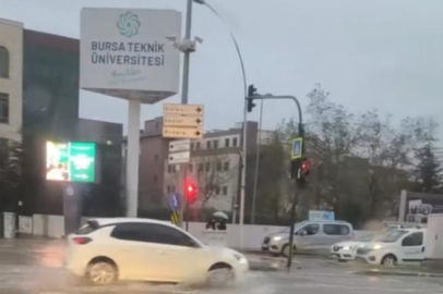 Bursa'da fırtına sonrası ilginç görüntüler kameraya yansıdı