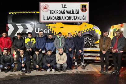 Tekirdağ'da göçmen kaçakçılığı: 14 göçmen yakalandı