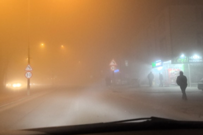 Bursa İnegöl'de yoğun sis etkili oldu