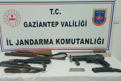 Gaziantep'te 18 adet kaçak silah ele geçirildi