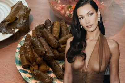 Bella Hadid yaprak sarma sardı